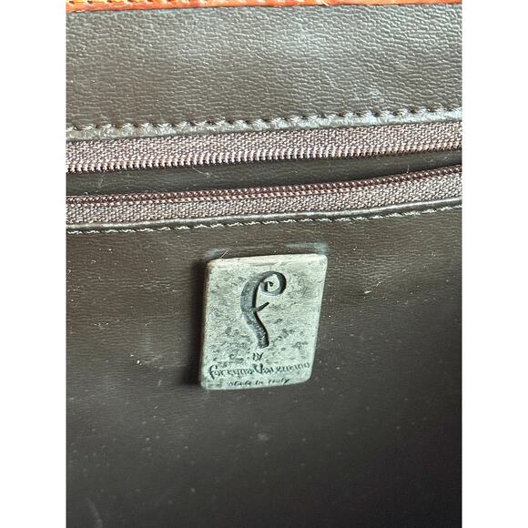 Lanvin F by Fortuna Valentino Embossed Leather Handle Bag - Picture 7 of 8